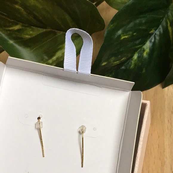 LOVE Drop Earrings Gold-Plated Sterling Silver - Picture 7 of 9